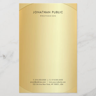 Elegant Template Gold Modern Minimalist Simple Stationery