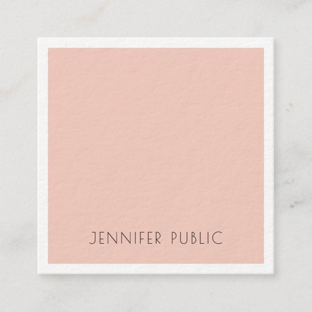 Elegant Template Minimalist Luxury Premium Thick Square Business Card (Front)