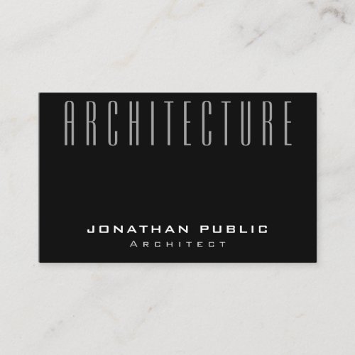 Elegant Template Modern Architect Architecture Top Business Card
