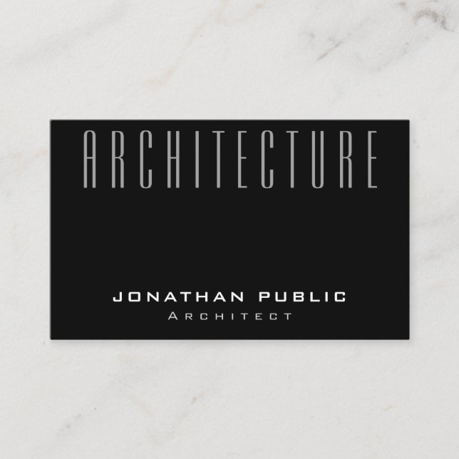 Elegant Template Modern Architect Architecture Top Business Card (Front)
