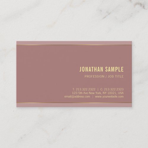 Elegant Template Modern Gold Name Text Luxurious Business Card