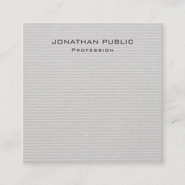 Elegant Template Modern Minimalist Professional Square Business Card (Front)