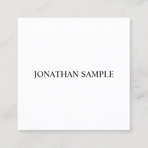 Elegant Template Modern Simple Professional Square Business Card