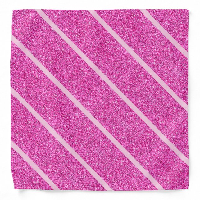 Elegant Template Pink Glitter Look Bandana (Front)