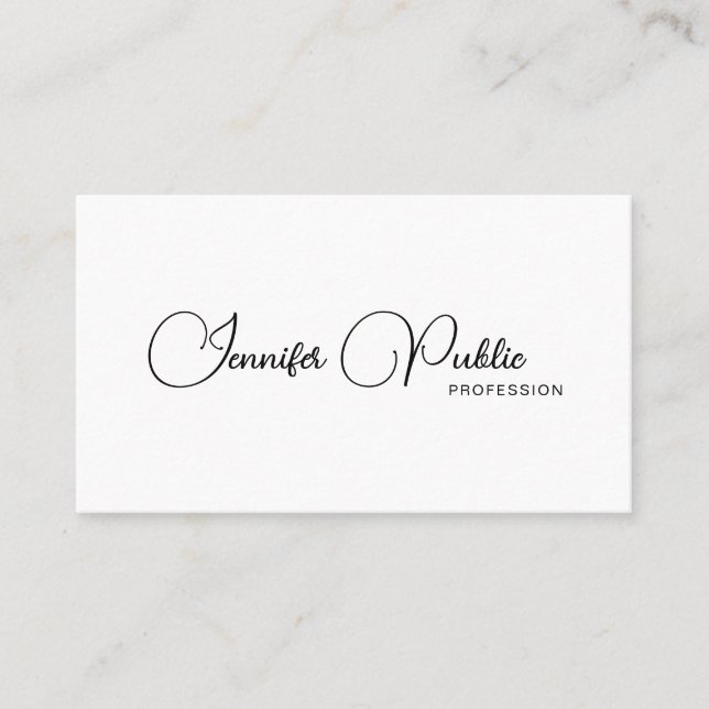 Elegant Template Typography Modern Minimalist Business Card (Front)