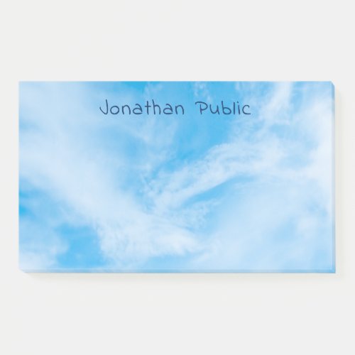 Elegant Template White Clouds Blue Sky Modern Post_it Notes