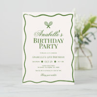 Elegant Tennis Theme Kid or Adult Birthday Party