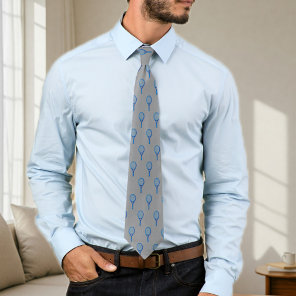 Elegant tennis-themed tie