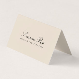 Elegant Tent Fold Modern Script Business Card