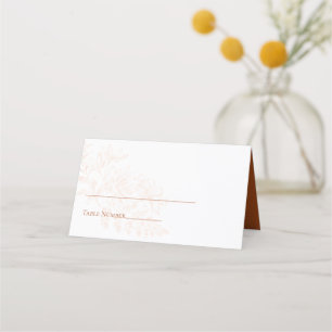 Elegant Terra Cotta Simple Floral Wedding Place Card