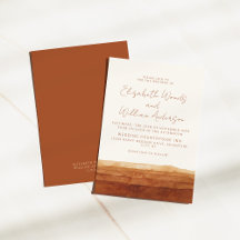 Elegant Terracotta Abstract Desert Boho Wedding