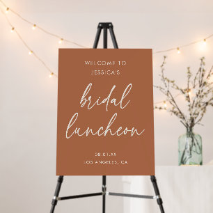 Elegant Terracotta Bridal Luncheon Welcome Sign