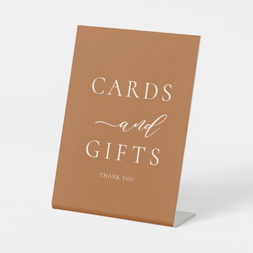 Elegant Terracotta Cards and Gifts  Pedestal Sign