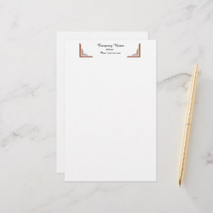 Elegant Terracotta Corner Professional Stationery