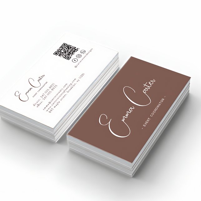 Elegant Terracotta Customizable Business Card (Elegant Terracotta Customizable Business Card)