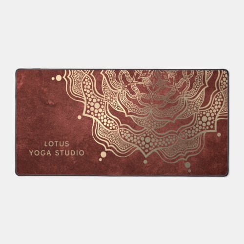   Elegant Terracotta  Gold Mandala Reiki Yoga Zen Desk Mat
