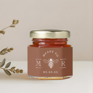 Elegant Terracotta Meant to Bee Wedding Honey Jar Favors