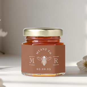 Elegant Terracotta Meant to Bee Wedding Honey Jar Favors