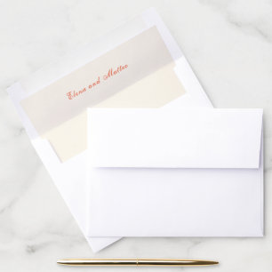 Elegant Terracotta Modern Classic Wedding Envelope Liner