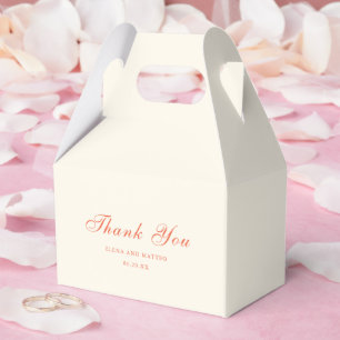 Elegant Terracotta Modern Classic Wedding Favor Boxes
