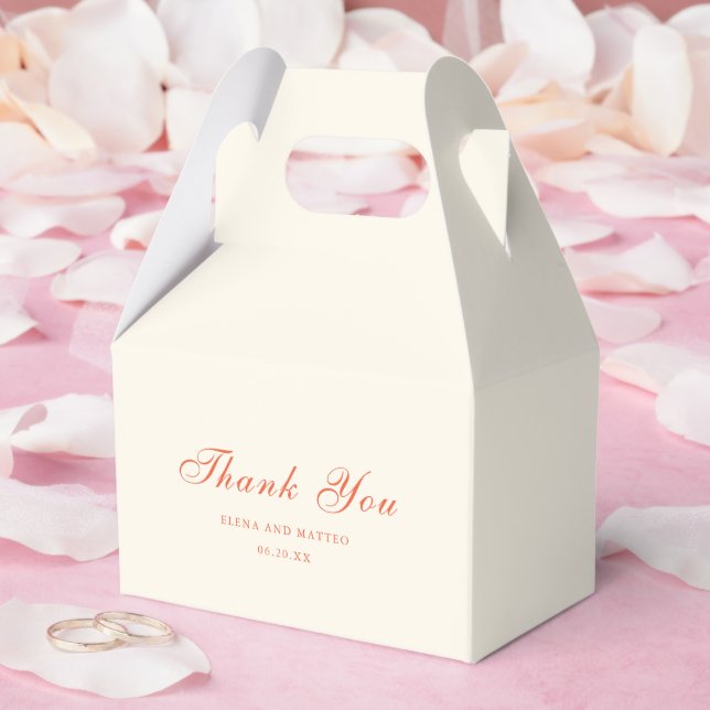 Elegant Terracotta Modern Classic Wedding Favor Boxes (Wedding)