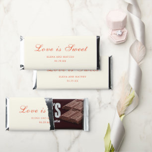 Elegant Terracotta Modern Classic Wedding Hershey Bar Favors