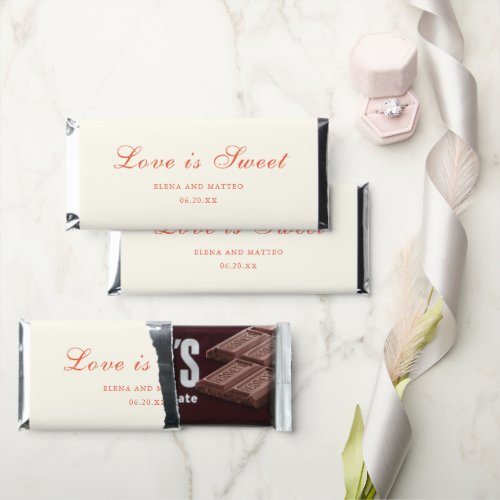 Elegant Terracotta Modern Classic Wedding Hershey Bar Favors