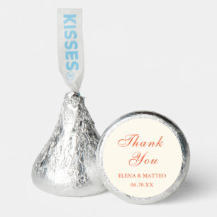 Elegant Terracotta Modern Classic Wedding Hershey®'s Kisses®