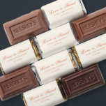 Elegant Terracotta Modern Classic Wedding Hershey's Miniatures<br><div class="desc">This design is part of an elegant wedding invitation suite featuring a warm, sun-kissed palette inspired by an Italian sunset, blending soft ivory with rich terracotta. Delicate script typography is paired with refined serif lettering for a timeless and romantic look. The palette with golden hour hues is perfect for summer...</div>