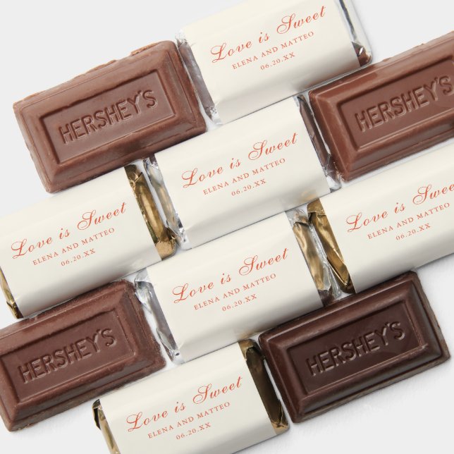 Elegant Terracotta Modern Classic Wedding Hershey's Miniatures (Assorted)