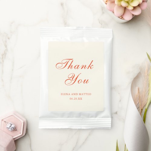 Elegant Terracotta Modern Classic Wedding Lemonade Drink Mix