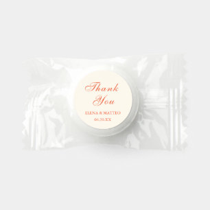 Elegant Terracotta Modern Classic Wedding Life Saver® Mints