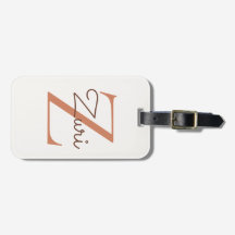 Elegant Terracotta Monogram Initial Z Custom Name