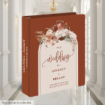 Elegant Terracotta Pampas Sage Boho Floral Wedding 3 Ring Binder<br><div class="desc">✅ For matching items search 205W in my collections ✅ Preserve your most cherished memories with this boho terracotta wedding ring binder and memory album, designed with watercolor florals in terracotta, copper, burnt orange, rust, and dusty orange tones. Featuring soft pampas grass, muted sage greenery, and a chic boho arch,...</div>