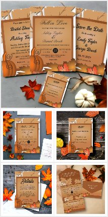 Elegant Terracotta Pumpkin Fall Wedding Collection