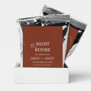 Elegant Terracotta Rehearsal Dinner Wedding Party Coffee Drink Mix