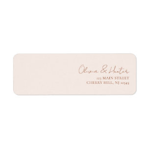 Elegant Terracotta Return Address Labels