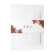 Elegant Terracotta Roses Floral Monogram Wedding