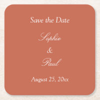 Elegant Terracotta Save the Date