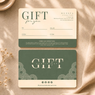 Elegant Terracotta Spa Salon Esthetician Gift Card