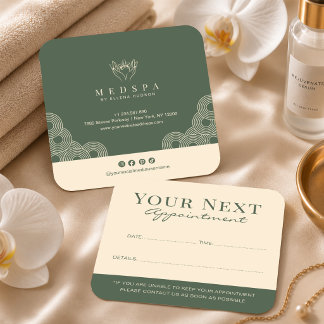Elegant Terracotta Spa Salon Esthetician Wellness Appointment Card