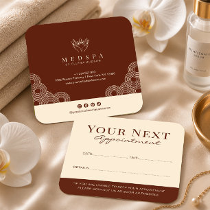 Elegant Terracotta Spa Salon Esthetician Wellness Appointment Card