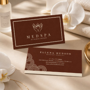 Elegant Terracotta Spa Salon Esthetician Wellness Business Card