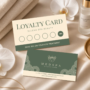 Elegant Terracotta Spa Salon Esthetician Wellness Loyalty Card
