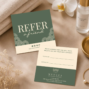 Elegant Terracotta Spa Salon Esthetician Wellness Referral Card