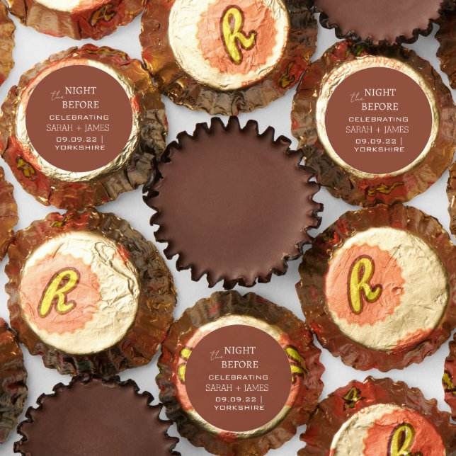 Elegant Terracotta the Night Before Wedding Party  Reese's Peanut Butter Cups (Assorted)