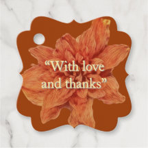 Elegant Terracotta Wedding Favor Tags