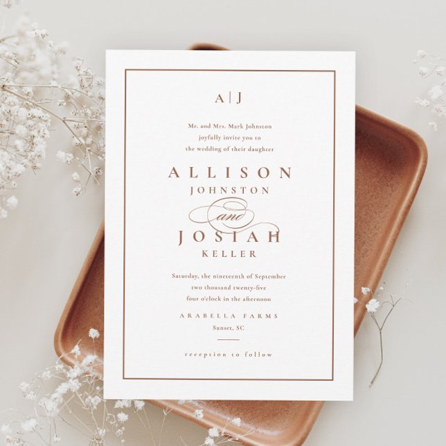 Elegant Terracotta Wedding Invitation (Creator Uploaded)