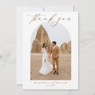 Elegant Terracotta Wedding Thank You Card