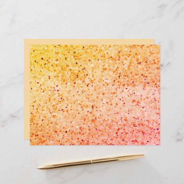Elegant Terrazzo Retro Orange Texture Pattern (Front/Back In Situ)